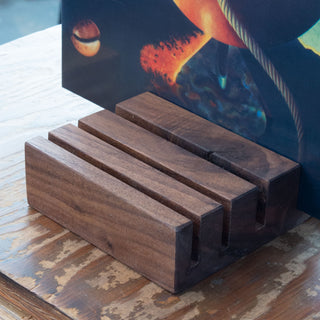 Line Phono: Wood Block Record Holder
