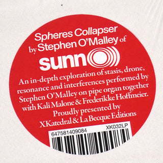 Stephen O’Malley: Spheres Collapser Vinyl LP 