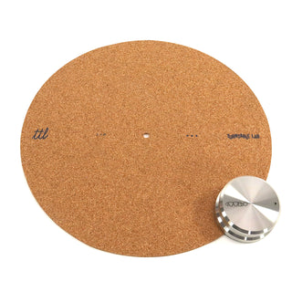 Turntable Lab: Cork Record Mat + Record Weight Bundle