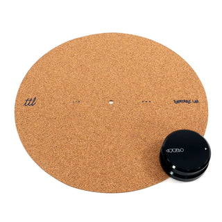 Turntable Lab: Cork Record Mat + Record Weight Bundle